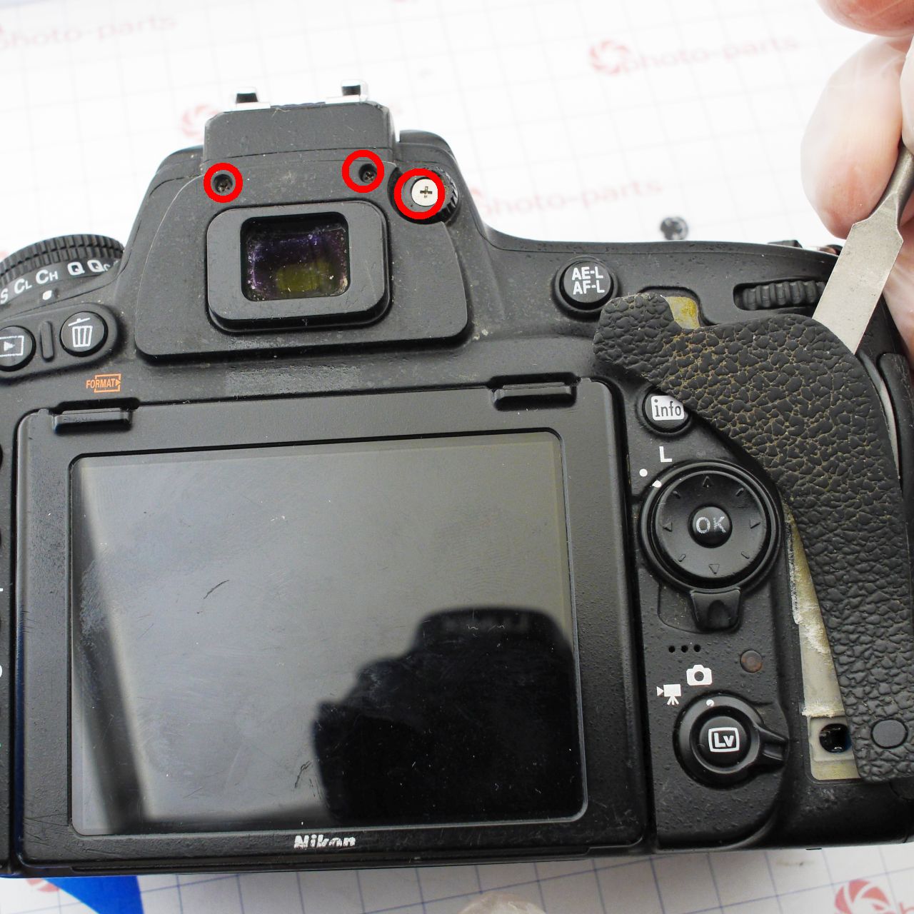Nikon D750 - замена гнезда карты памяти